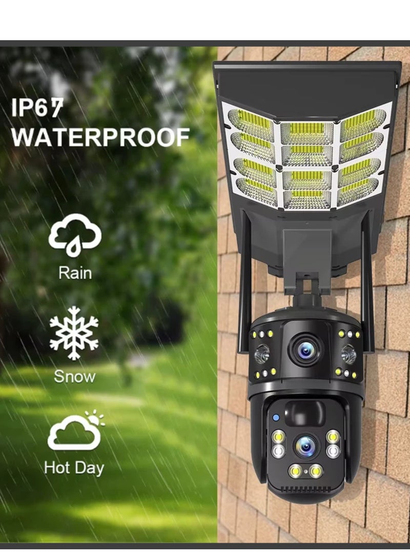 DIGI CORE CCTV Camera For Home 8MP Solar Camera with Streetlight & 64GB Card, Dual Lens 4G (SIM Internet Working Only) Smart Security Camera with HD 3MP Surveillance, IP65 Waterproof Outdoor Camera with Motion Tracking, Night Vision, Two-Way Audio & App Remote Control - Image 5