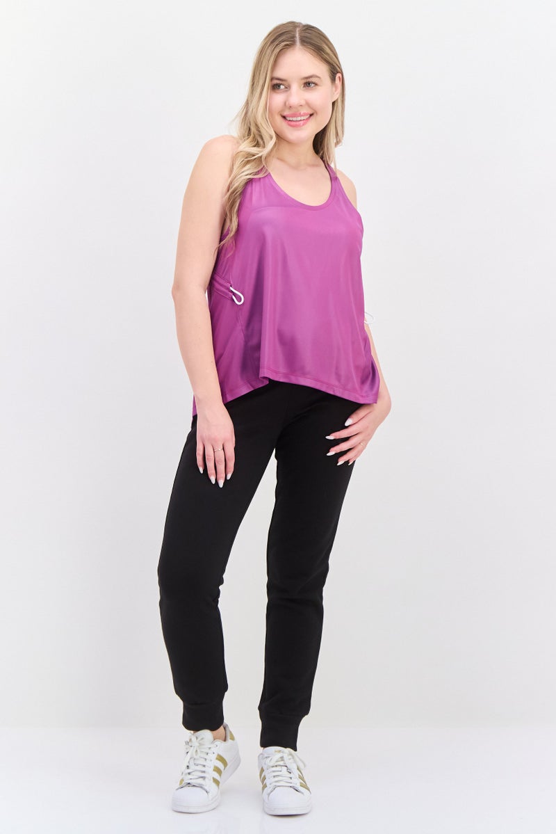 Adidas Women Sportswear Fit Sleeveless Training Tank Top, Purple  - Image 3