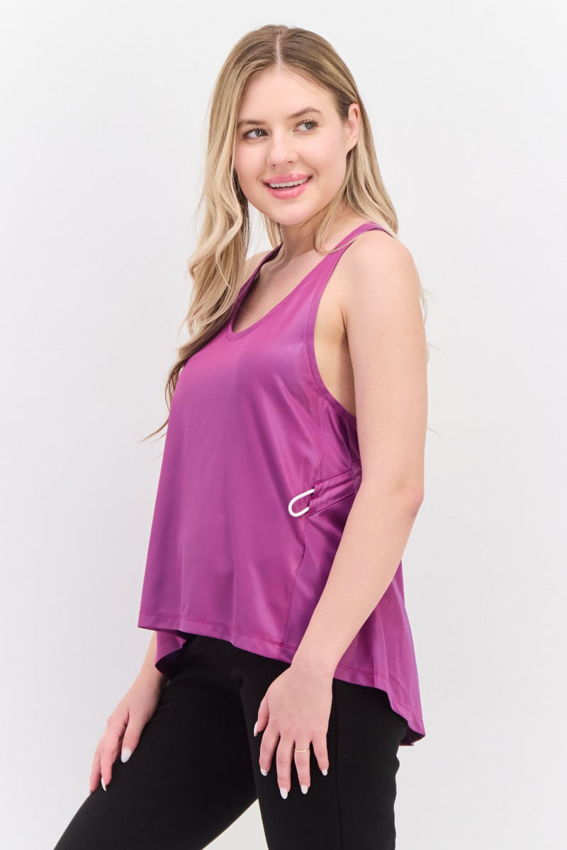Adidas Women Sportswear Fit Sleeveless Training Tank Top, Purple  - Image 2