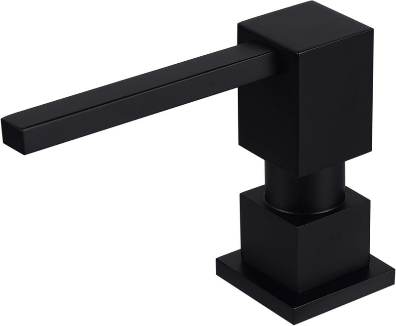 Ultimate Unicorn Sink Soap Dispenser for Kitchen Sink (Matte Black), All Brass Built-in and Refill from Top Design,Metal Hand Soap & Dish Soap Copper Pump - Image 1