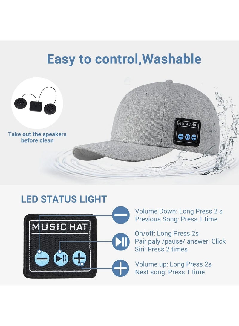 AROAQ Multifunctional Outdoor Hat with Bluetooth Speakers Detachable Wireless Adjustable Music Baseball Cap Running Sports - Image 3