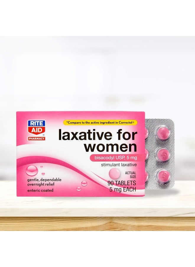 RITE AID Women'S Stimulant Laxative Tablets Bisacodyl Usp 5 Mg 90 Count  - Image 5