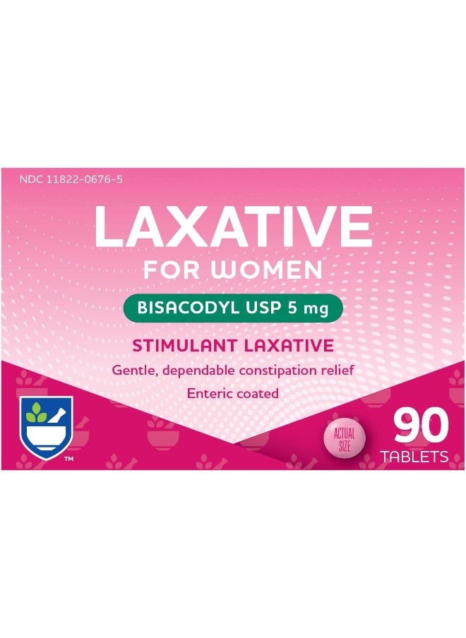 RITE AID Women'S Stimulant Laxative Tablets Bisacodyl Usp 5 Mg 90 Count  - Image 4