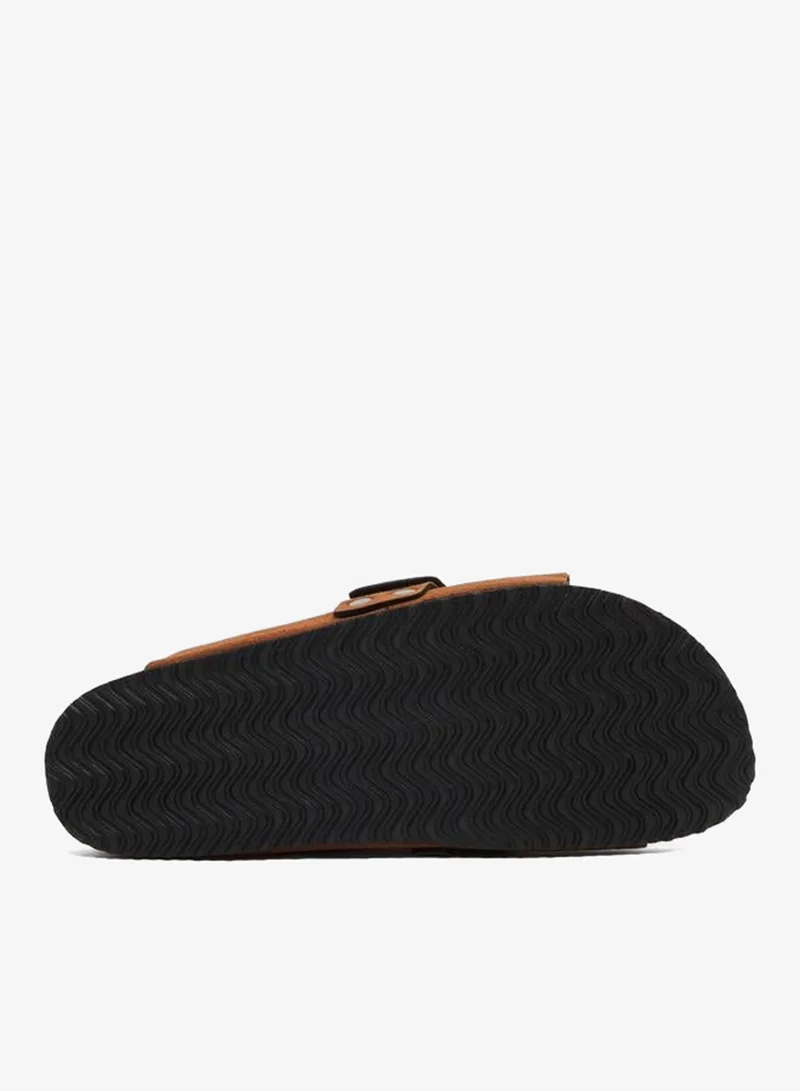 Styli Beige Styli Thick Band Strap Flatform Sole Sandals for Men | Best Price UAE
