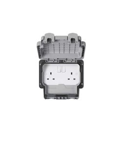 MK MK Switched Socket 2 Gang 13A- Grey  - Image 3