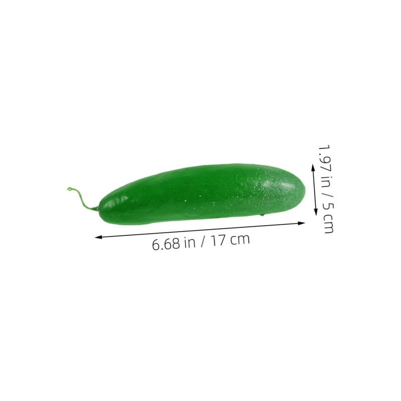 Lifelike Artificial Cucumber Models 8pcs Green Vegetable Decor for Kitchen Party Display - Image 3
