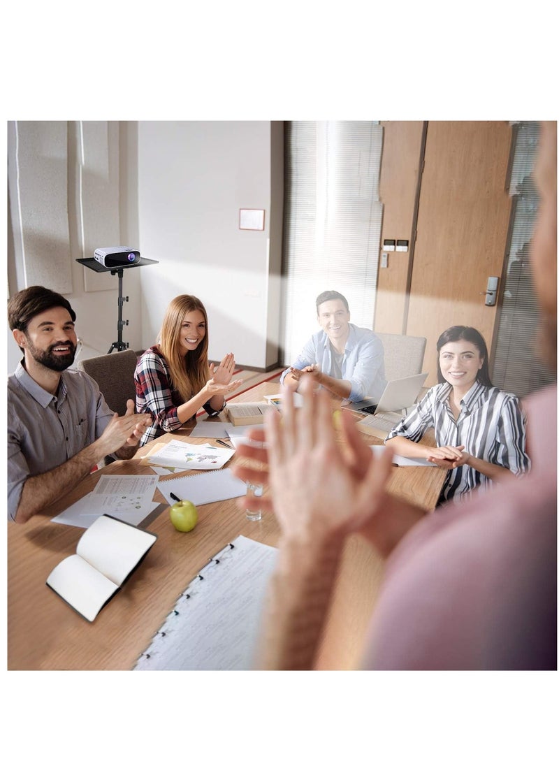 IAF Projector Laptop Tripod Stand - Computer, Tablet, DJ Equipment Holder Mount with Gooseneck Phone Holder Height Adjustable Up to 42 Inches w/ 15'' x 11'' Plate Size (Adjustable, LP 02) - Image 5