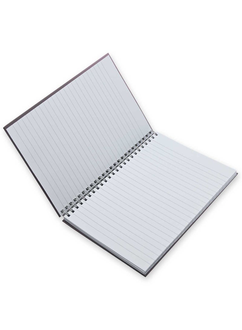 FIS Pack of 5  Deep Purple Color Notebook Spiral Hard Cover,A5,Single Line,100 Sheets -FSNBSA5SL100DPU - Image 2