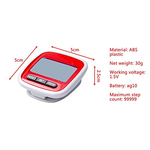 NOENNULL Simple LCD Display Pedometer Step Counter 3D Pedometer Running Passometric Counter with Clip - Image 3