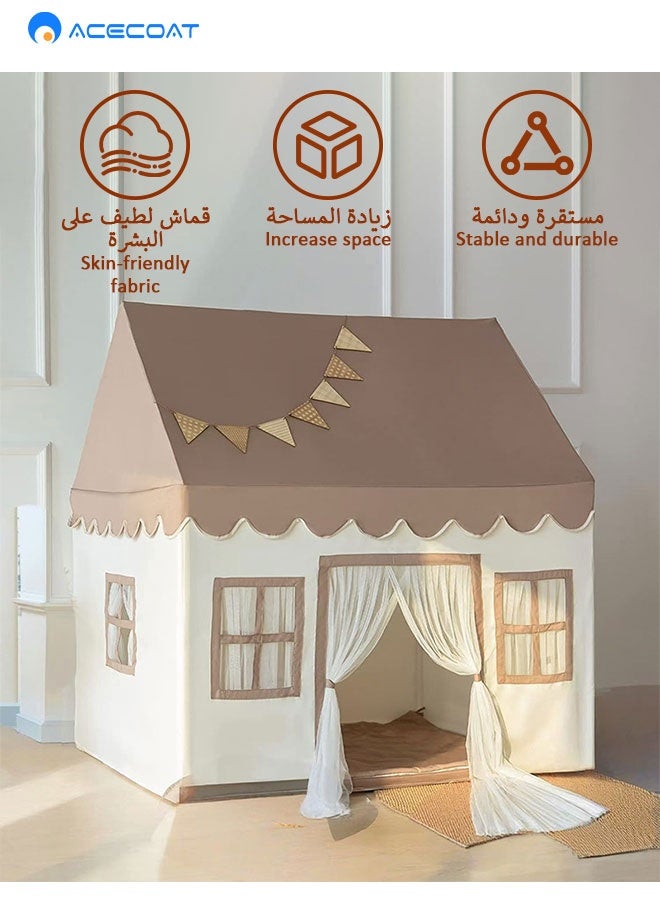 ACECOAT Boys Girls Play Tent Game House Playhouse with Mat and Lights Kids Indoor Outdoor Activity Center  - Image 2