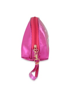 أساسيات المواد غير الغذائية حقائب أنيقة وجذابة للنساء والفتيات من NFI Essentials لحمل إكسسوارات المكياج؛ مستحضرات التجميل؛ حقيبة أدوات الزينة؛ مجموعات السفر؛ حقيبة مستحضرات التجميل (وردي غامق)  - Image 3