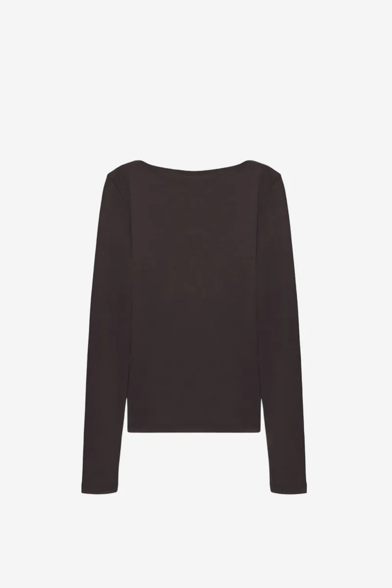 Dilvin Coffee Brown DILVIN Women's Ribbed Boat Neck Slim-fit Sweater for Women | Best Price UAE
