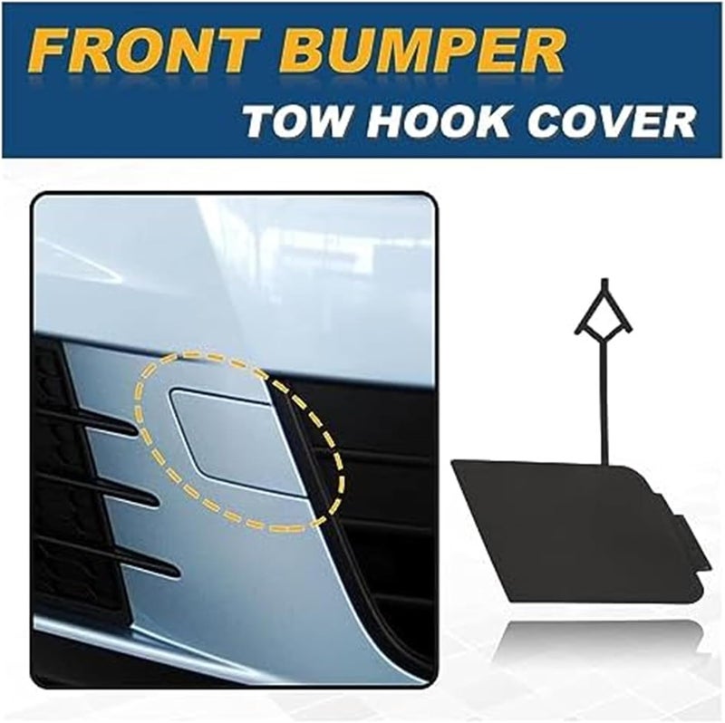 QASULER Tow Hook Eye Cover for VW Tiguan 2012-2017 - Image 3