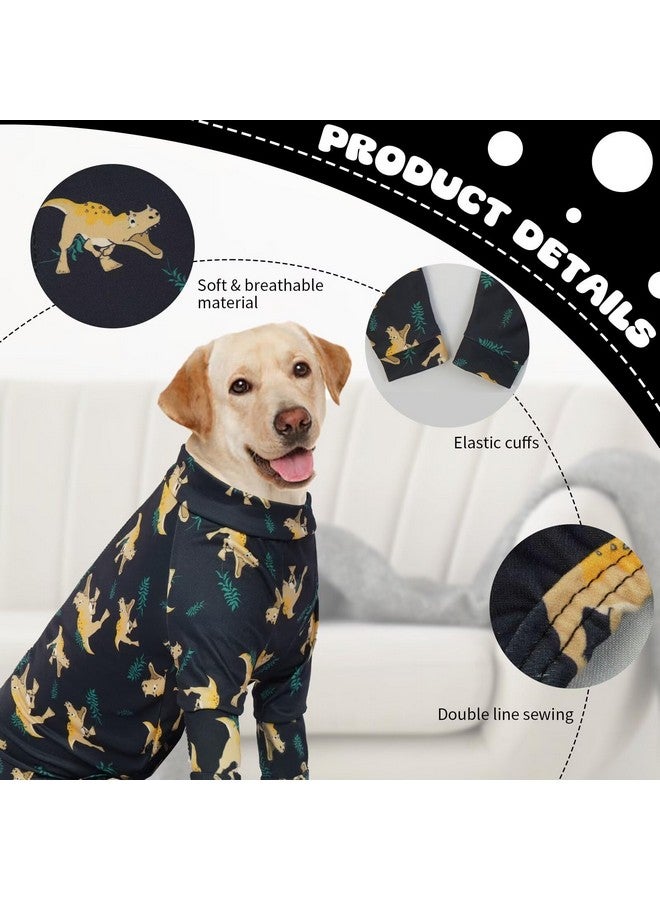 IDOMIK Dog Pajamas,Soft Dog Pjs Clothes with Zipper,Breathble Dog Shirts for Boys Girls,Dog Apparel Shirt Onesie,Dog Recovery Suit for Small Medium Large Dogs,Dog Anxiety Relief Onesies Darkgray,L - Image 2