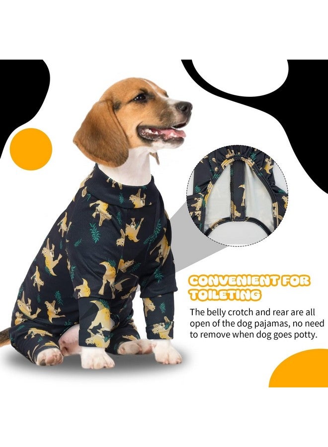 IDOMIK Dog Pajamas,Soft Dog Pjs Clothes with Zipper,Breathble Dog Shirts for Boys Girls,Dog Apparel Shirt Onesie,Dog Recovery Suit for Small Medium Large Dogs,Dog Anxiety Relief Onesies Darkgray,L - Image 5