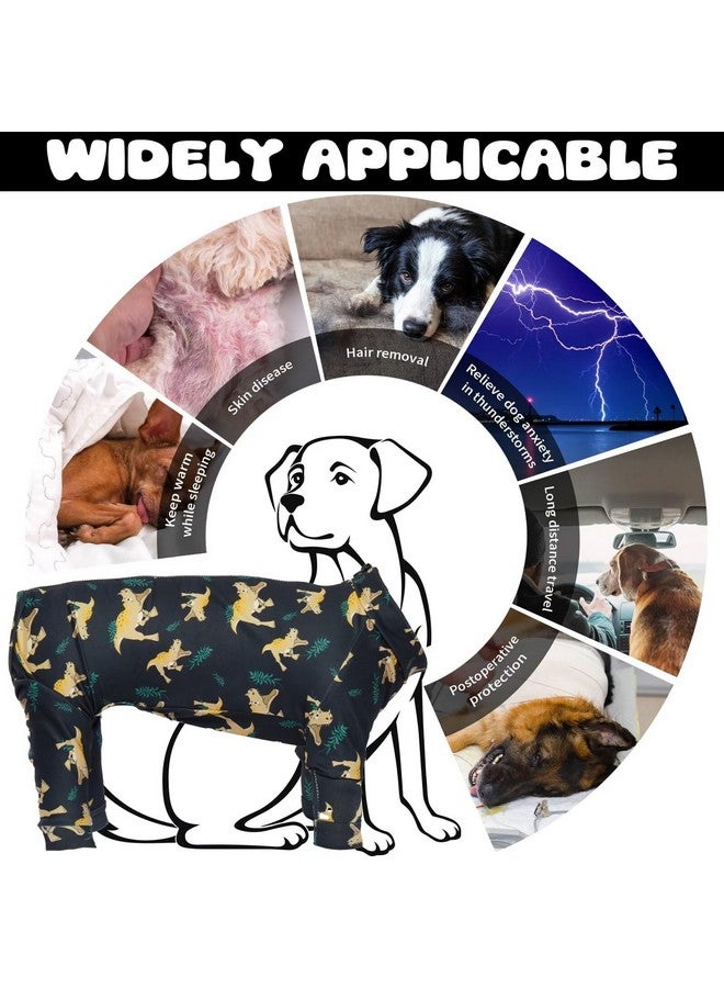 IDOMIK Dog Pajamas,Soft Dog Pjs Clothes with Zipper,Breathble Dog Shirts for Boys Girls,Dog Apparel Shirt Onesie,Dog Recovery Suit for Small Medium Large Dogs,Dog Anxiety Relief Onesies Darkgray,L - Image 3