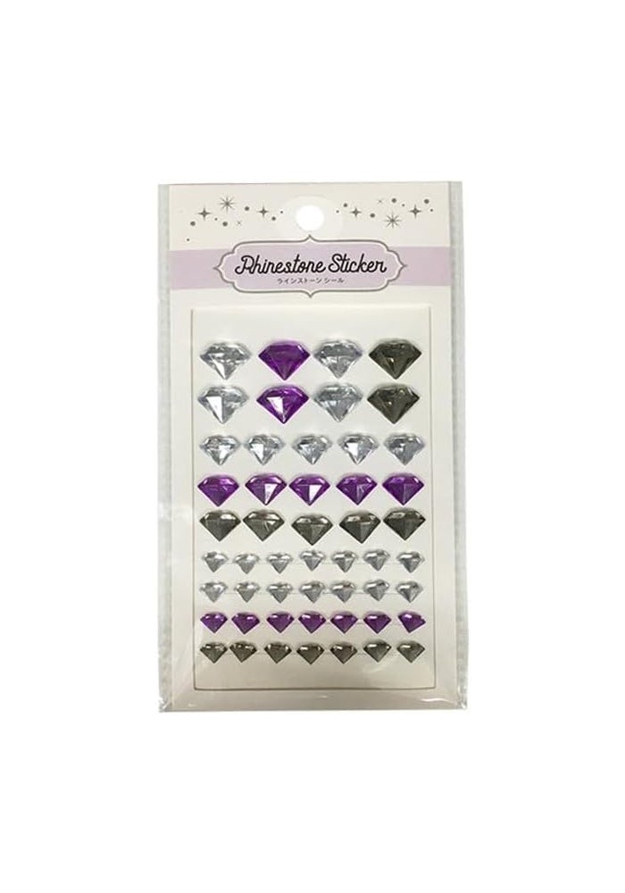 Daiso Limestone Diamond Seals LSS-135 - Purple Rhinestone Stickers