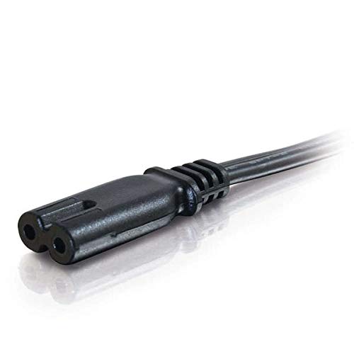 C2G 6ft 18 AWG 2-Slot Non-Polarized Power Cord (NEMA 1-15P to IEC320C7) - Image 3
