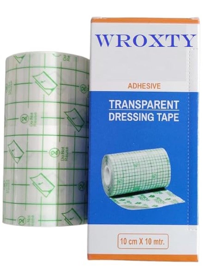 WROXTY Transparent Stretch Adhesive Bandage Waterproof Film Bandage Adhesive Bandages Dressing Tape for Second Skin Healing Protection Supplies -10cmx5m (10cm X 5m) - Image 1
