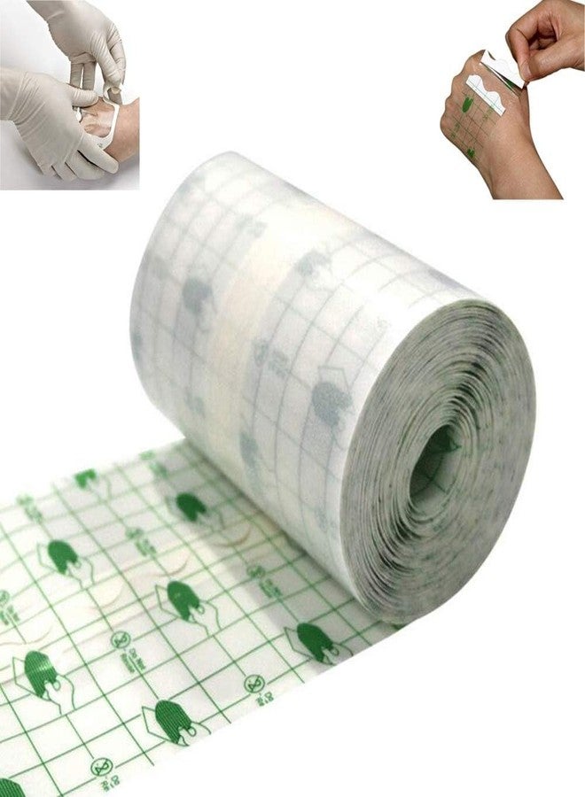 WROXTY Transparent Stretch Adhesive Bandage Waterproof Film Bandage Adhesive Bandages Dressing Tape for Second Skin Healing Protection Supplies -10cmx5m (10cm X 5m) - Image 2