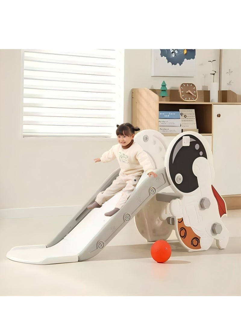 Toddler Slide for Kids Age 2 3 4 5 6 7 8 9，Loverly baby slide and Ball Rack for kids outdoor Indoor 3-10 Year Old，Home Kids Slide for Boys and Girls（E2）  - Image 1