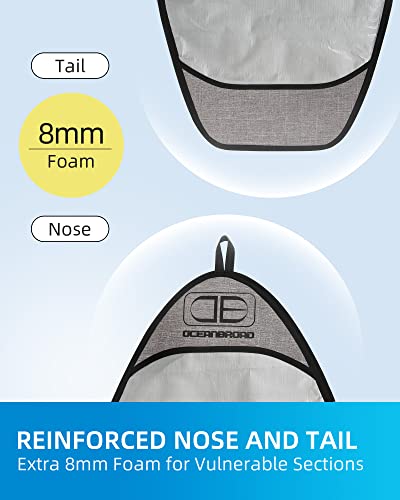 OCEANBROAD Surfboard Longboard Bag 5'0, 5'6, 6'0, 6'6, 7'0, 7'6, 8'0, 8'6, 9'0, 9'6, 10'0 - Image 4
