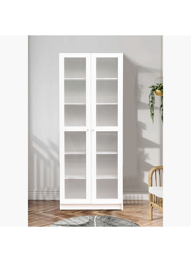 Home Box Frankfurt 6-Tier Multipurpose Storage Unit With 2 Acrylic Doors 80 x 202 x 29.5 cm  - Image 2