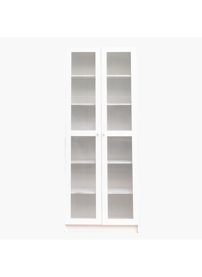Home Box Frankfurt 6-Tier Multipurpose Storage Unit With 2 Acrylic Doors 80 x 202 x 29.5 cm  - Image 3