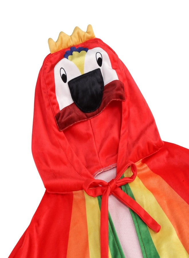 TOONRAIN Children's Parrot Cloak Bird Costume For Child Dress Up (Red,29.5",3-12Y) - Image 4
