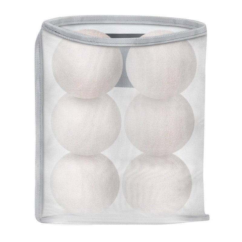 Kevenal Magnetic Wool Dryer Balls Holder - Nylon Bag for Laundry Room Organization - Wool Balls for Dryer Container, Magnetic Laundry Dryer Sheet Holder - Image 1
