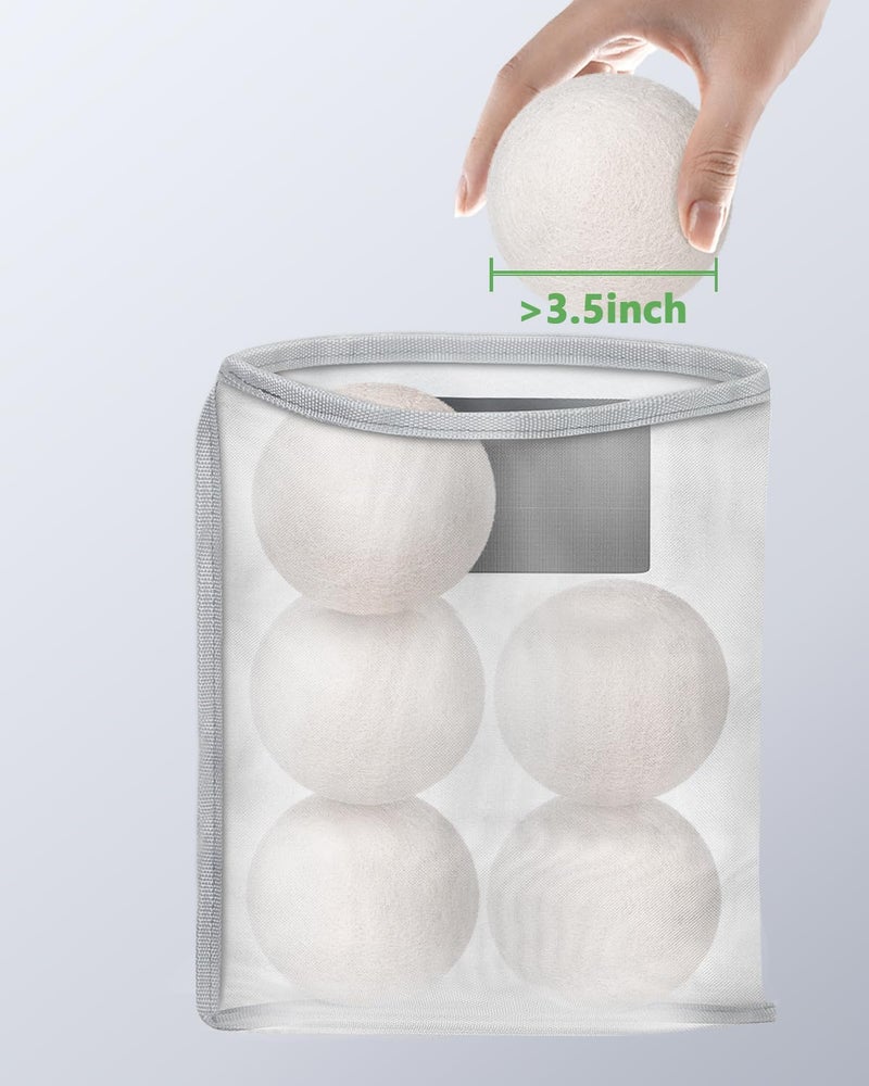 Kevenal Magnetic Wool Dryer Balls Holder - Nylon Bag for Laundry Room Organization - Wool Balls for Dryer Container, Magnetic Laundry Dryer Sheet Holder - Image 3