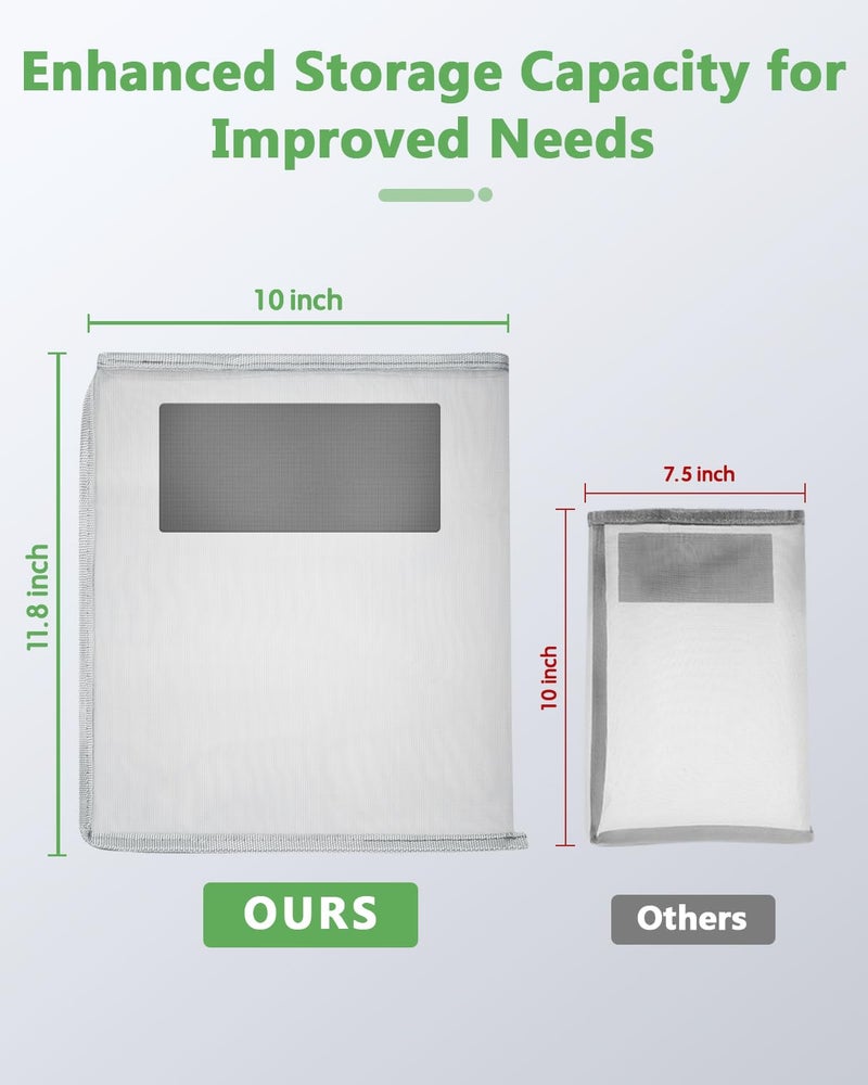 Kevenal Magnetic Wool Dryer Balls Holder - Nylon Bag for Laundry Room Organization - Wool Balls for Dryer Container, Magnetic Laundry Dryer Sheet Holder - Image 2