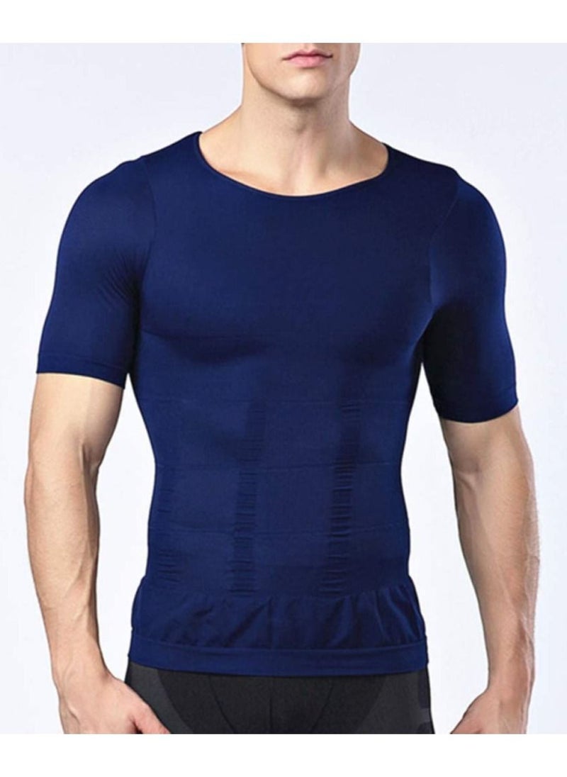 DubaiGallery Short sleeves tank corset men corset abdomen vest muscle body shaper top  - Image 2
