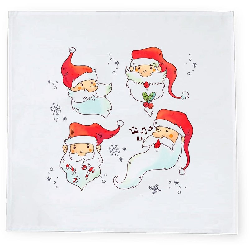 Khakee 6 Pcs Christmas Theme Silk Table Napkins 10x 10 for Xmas Decoration Christmas OrnamentsChristmas Giftxmas21653 - Image 3