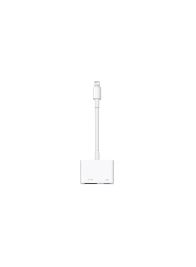 Apple Lightning To Digital Av Adapter Hdmi Cable For Iphone & Ipad White - Image 1