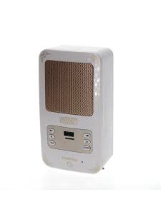 Portable White Bluetooth Quran Speaker with Superior Sound - Image 1