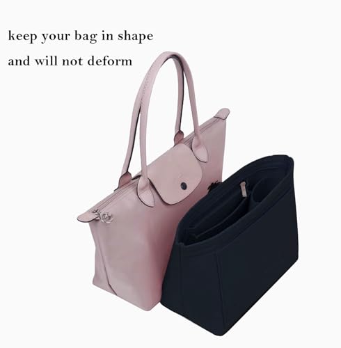 Lckaey purse Organizer Insert for le pliage organizer tote insert Large handbag organizer inserts large bag insert 1032blackL - Image 3