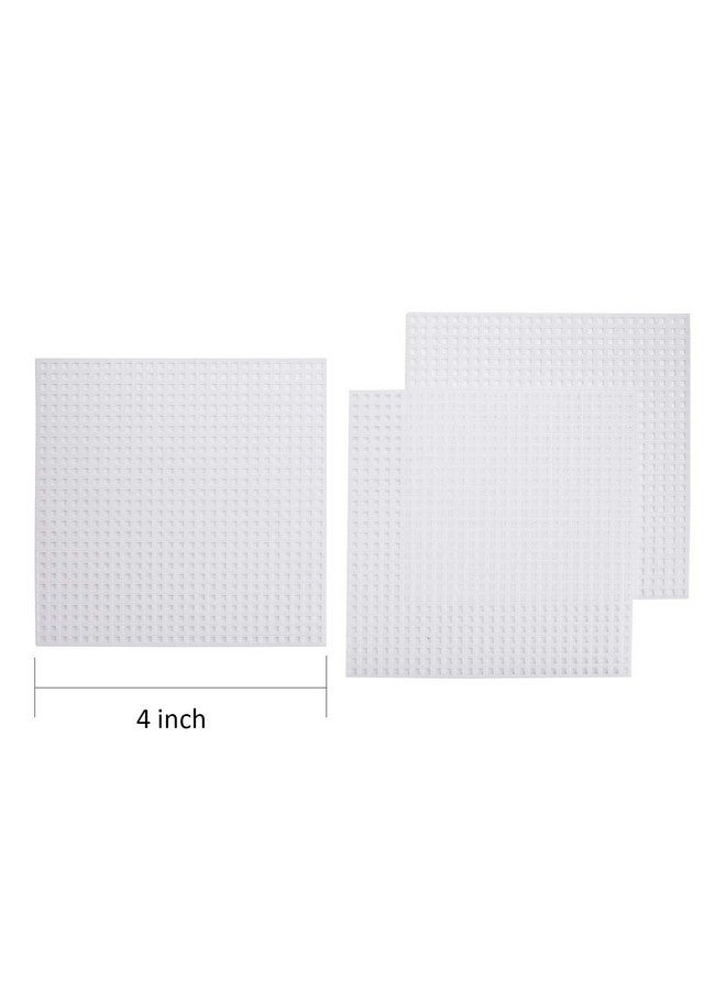 Tosnail 100 Pieces 4" X 4" Clear Plastic Canvas Mesh Sheets For Embroidery Crafting - Image 2