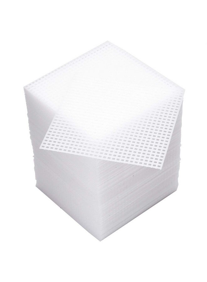 Tosnail 100 Pieces 4" X 4" Clear Plastic Canvas Mesh Sheets For Embroidery Crafting - Image 1