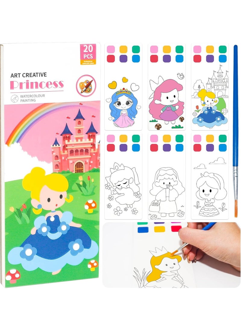 كاست ويف كتب الطلاء بالماء، كتاب تلوين بالألوان المائية، مجموعة طلاء مائي خالية من الفوضى للأطفال من 4-8 سنوات، كتاب تلوين بالألوان المائية للأطفال الصغار، كتاب طلاء مائي جيب للأطفال الصغار - Image 1