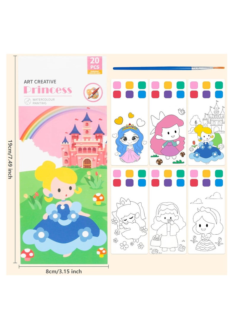 كاست ويف كتب الطلاء بالماء، كتاب تلوين بالألوان المائية، مجموعة طلاء مائي خالية من الفوضى للأطفال من 4-8 سنوات، كتاب تلوين بالألوان المائية للأطفال الصغار، كتاب طلاء مائي جيب للأطفال الصغار - Image 5