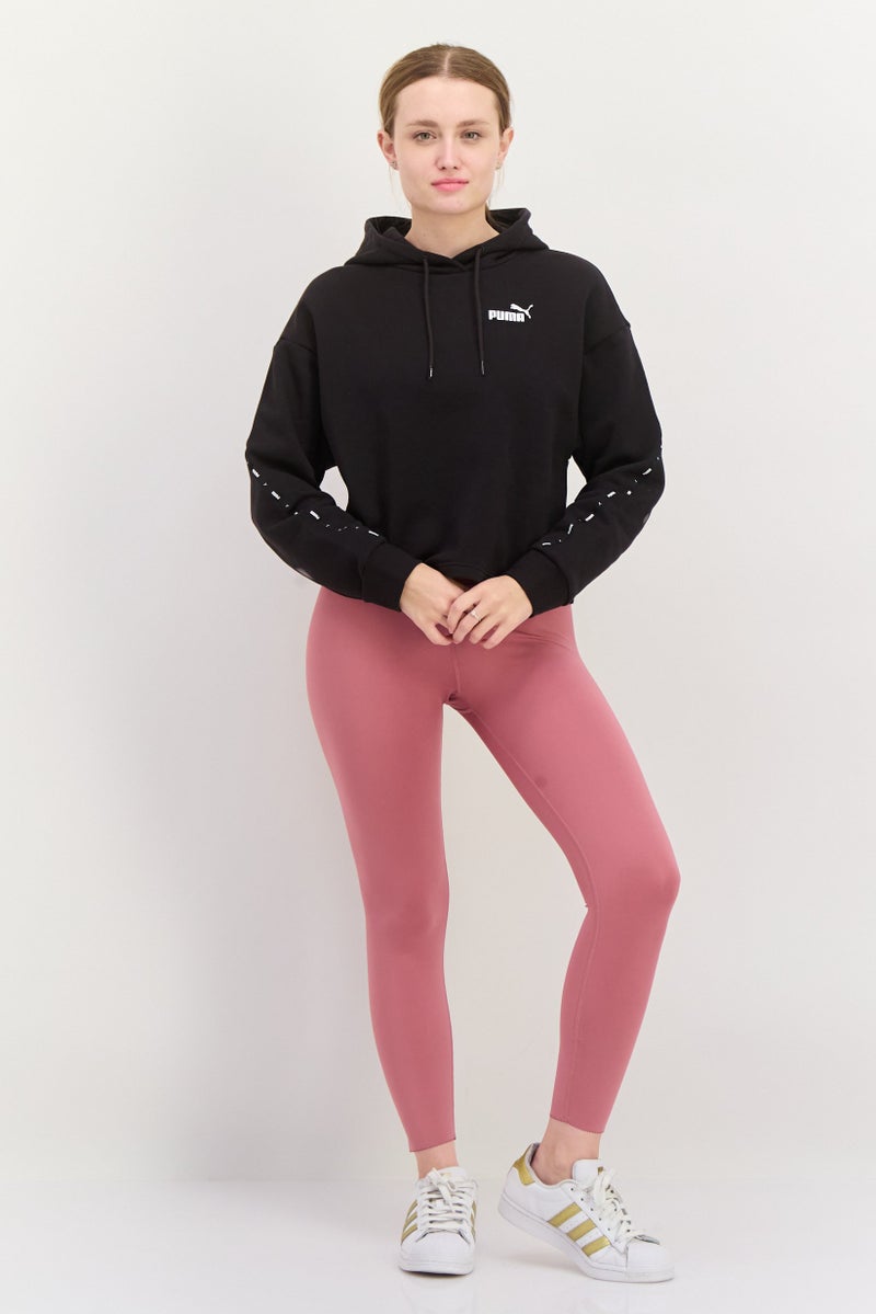 PUMA هودي رياضي نسائي بأكمام طويلة مناسب في الهواء الطلق، أسود - Image 4