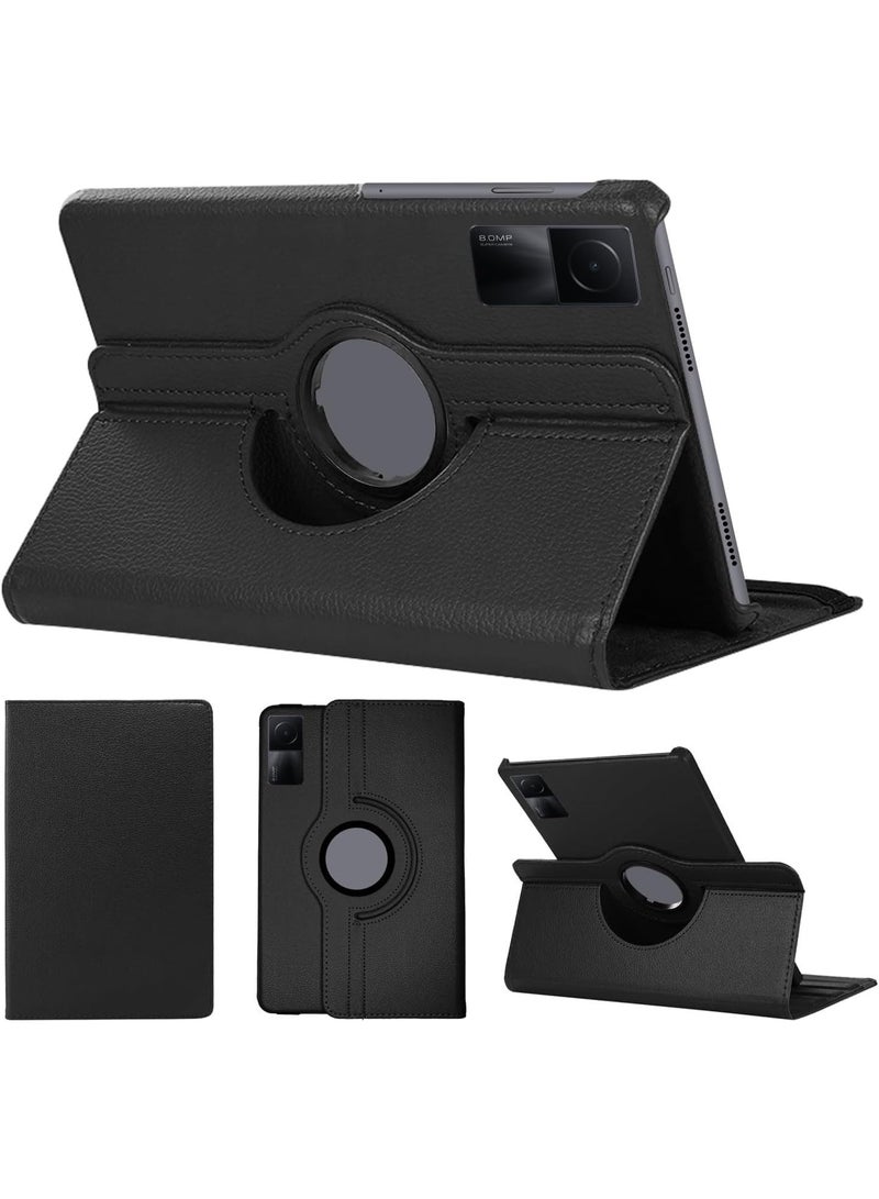 Protective Cover for Xiaomi Redmi Pad SE 11 inch (2023), 360° Rotatable Smart Stand, Leather Folio Flip Cover with Multi-Angle Viewing, Auto Wake Sleep (Black) - Image 1
