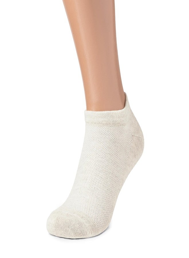FlaxSox Men's Anti-Sweat Odor-Free Quick-Dry Breathable Organic Natural Linen Athletic Low-Cut Running Socks (10 pack, M)