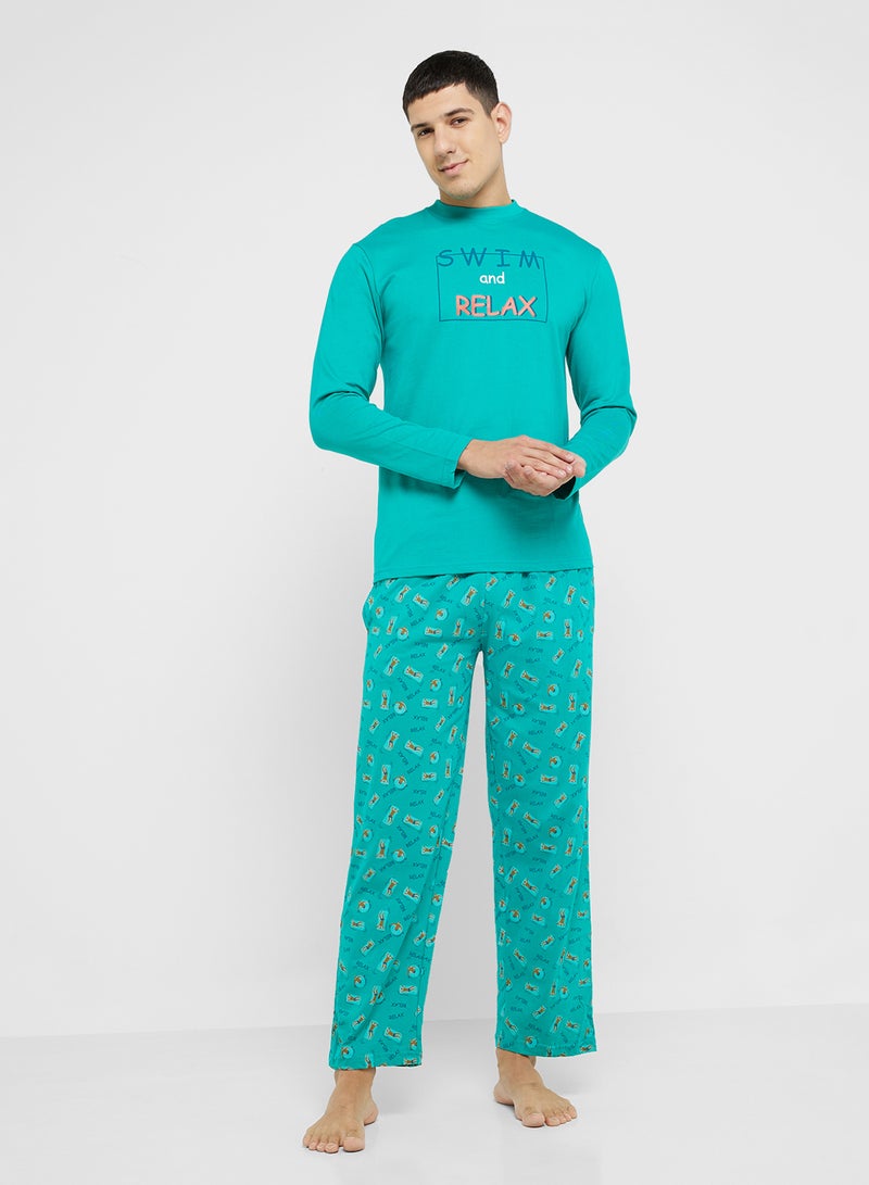 Robert Wood Nightwear T-Shirt & Pants Sets  - Image 1
