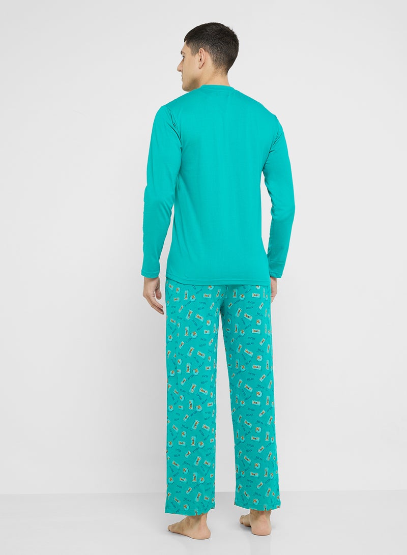 Robert Wood Nightwear T-Shirt & Pants Sets  - Image 2