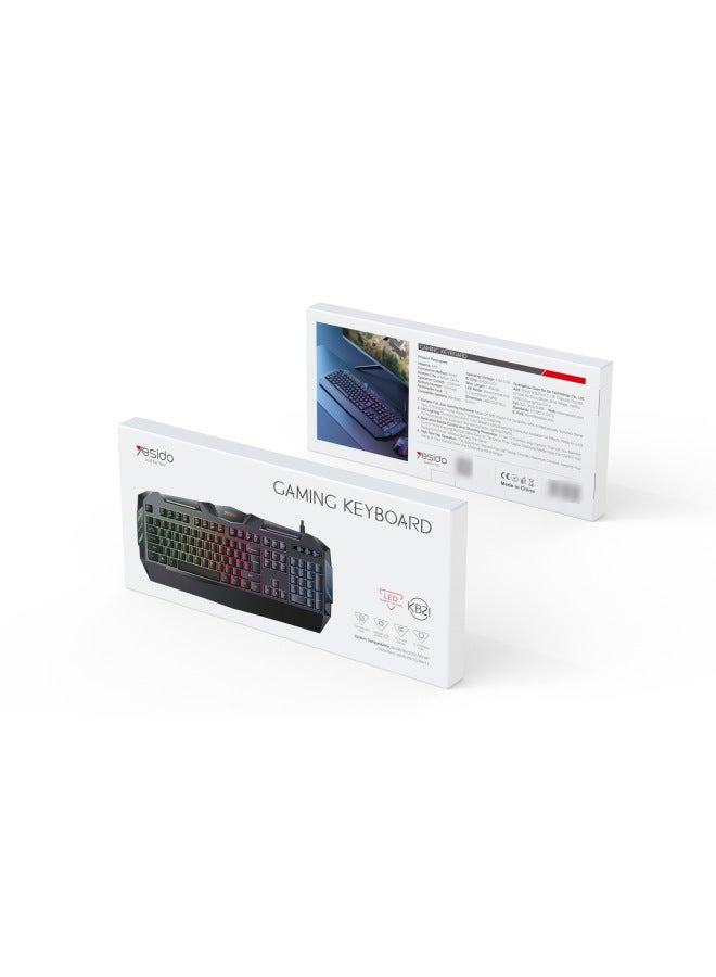 Yesido Wired Gaming Keyboard Applicable For Laptops And Desktop Computers Wired Control Gaming Keyboard