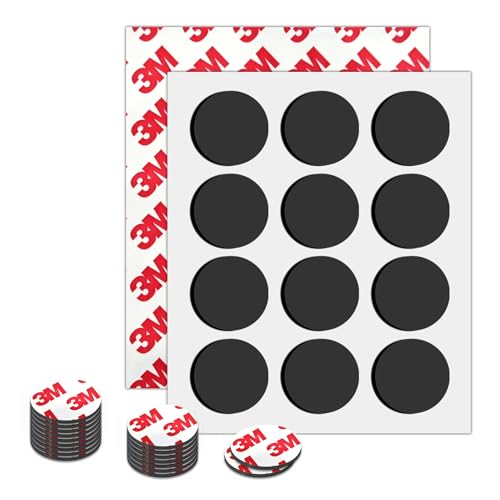CHUNNIAO Magnetic Dots,Round Magnets with Adhesive Backing,Small Magnet 1.2" Self Sticky Magnetic Circle for Crafts,Peel and Stick Magnet for Family School Activities,Thickness 80Mil,24PCS Per Pack - Image 1