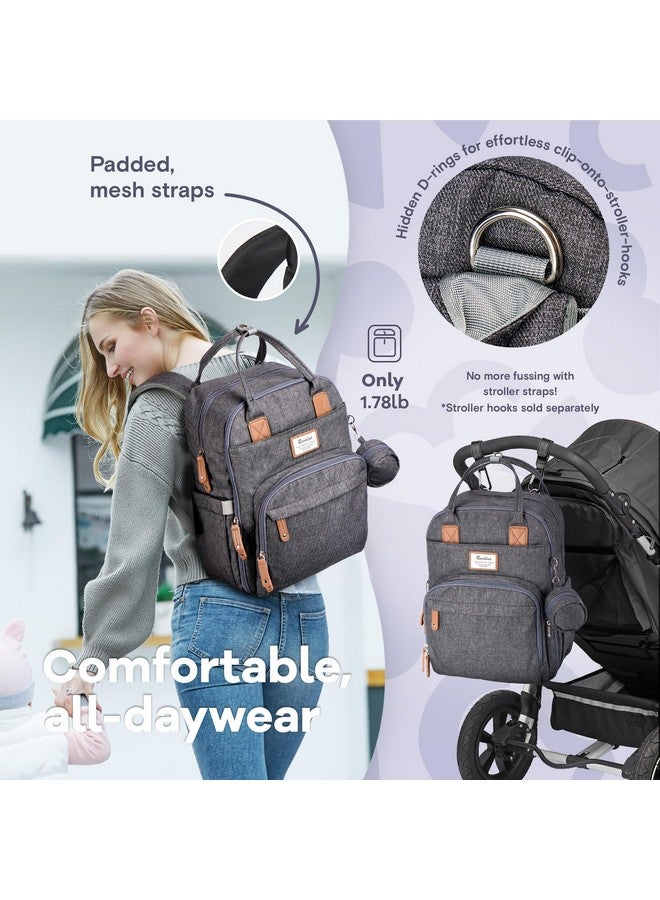 RUVALINO Diaper Bag Backpack, Multifunction Travel Pack Maternity Baby Changing Bags, Large Capacity, Waterproof, Black - Image 5