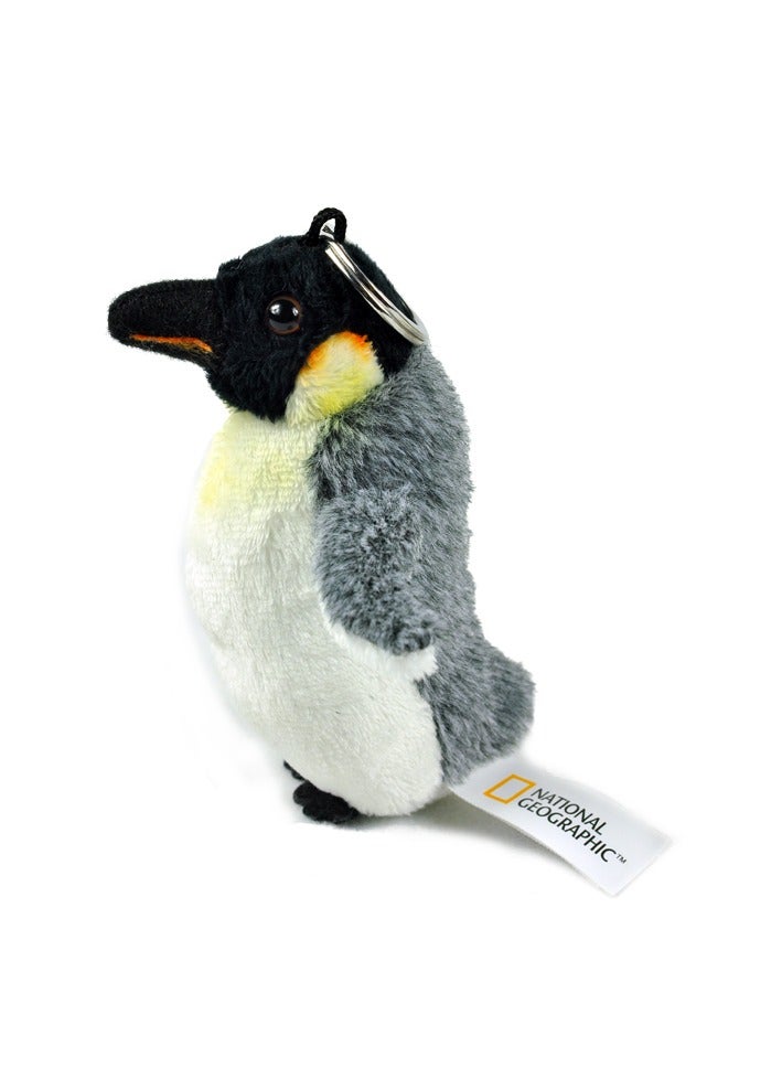 NATIONAL GEOGRAPHIC National Geographic Clip Premium Penguin 4-Inches | Bag Clip | Bag Keychain | Bag Accessories | Soft Toy | Plush Toy | Gift for Kids and Adults